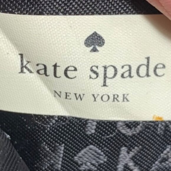 KATE SPADE Turnlock Wallet Clutch Black Off-White Tan Colorblock Leather - Picture 12 of 12